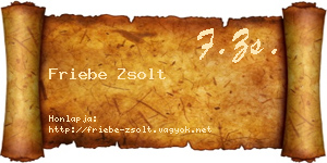 Friebe Zsolt névjegykártya
